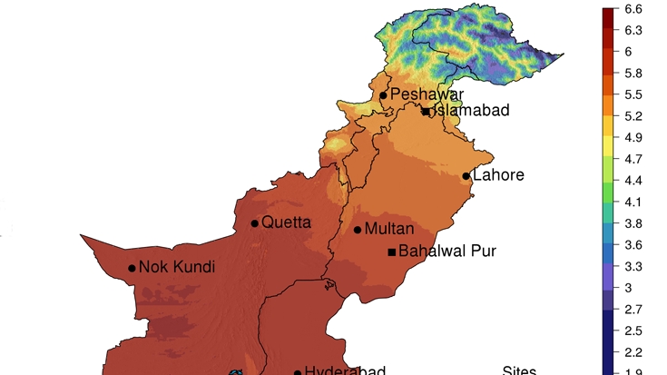 Solar Map of Pakistan