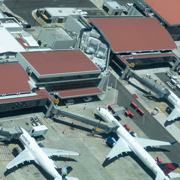 Aerial view of San Jose airport in Costa Rica. Photo Adobe Stock.