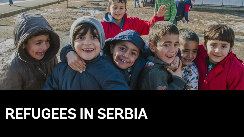 Refugee children play in Belgrade, Serbia. © Zeljko Sinobad/Shutterstock