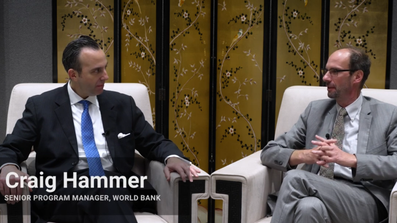Craig Hammer gives an interview about the Global Data Facility at UN World Data Forum 2023.