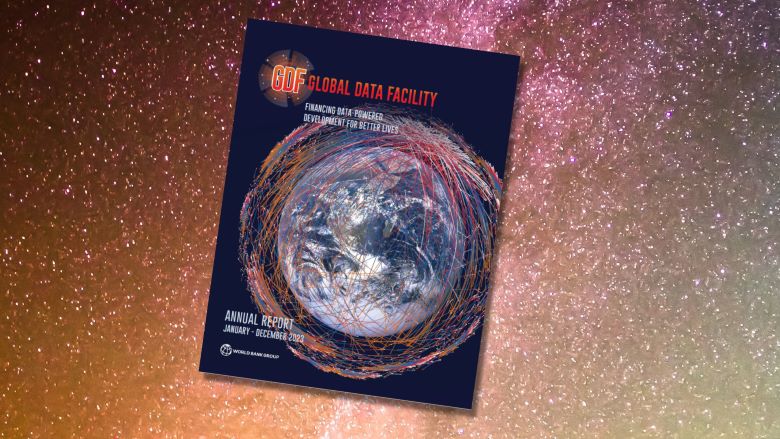 Image featuring the front cover of the inaugural Annual Report of the Global Data Facility 