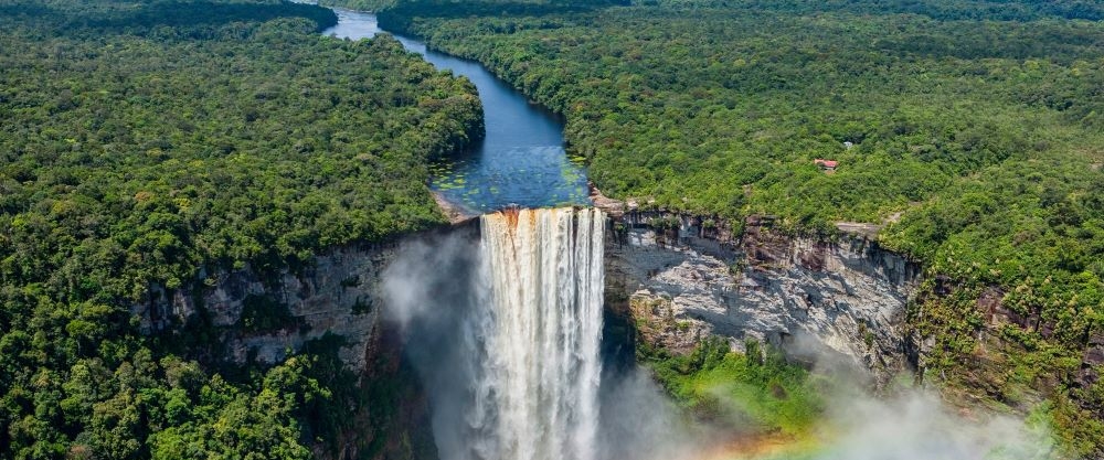 Overflightstock; Guyana water fall