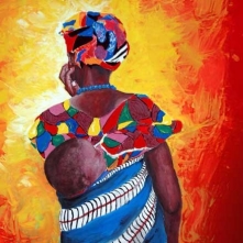 art of african mother and child