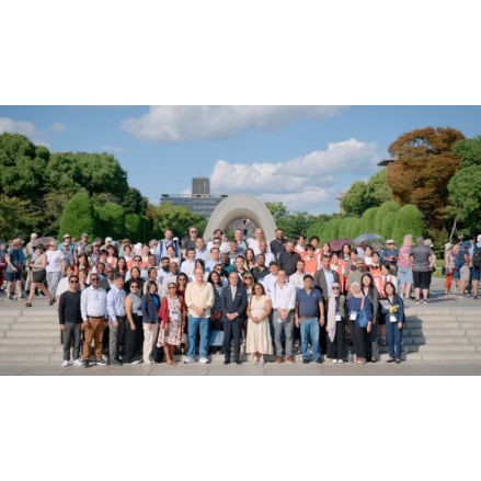 TDD-participants-visiting-Hiroshima-s-Peace-Memorial-Park-accompanied-by-Mayor-Kazumi-Matsui