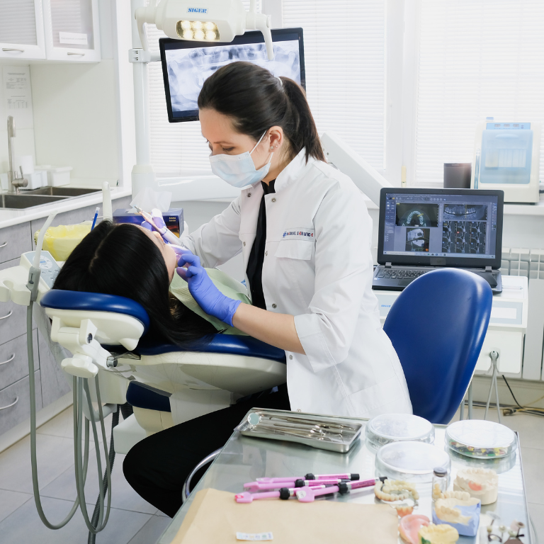 A Patient in a Dental Checkup