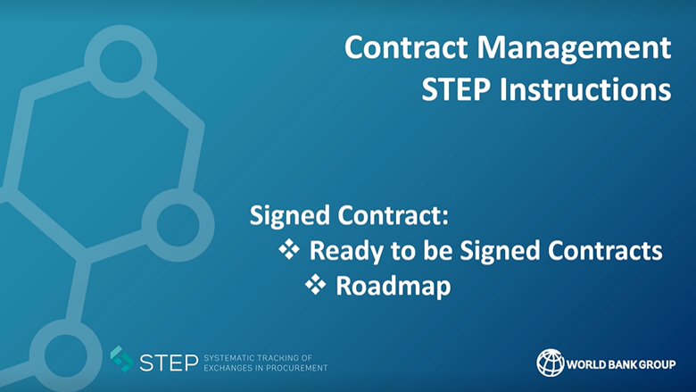 STEP Contract Management Module: Processing contracts that are ready to be signed