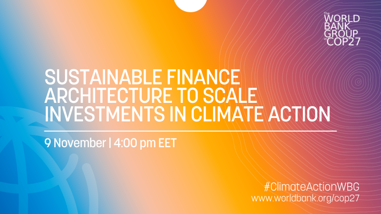 Sustainable Finance Architecture To Scale Investments In Climate Action