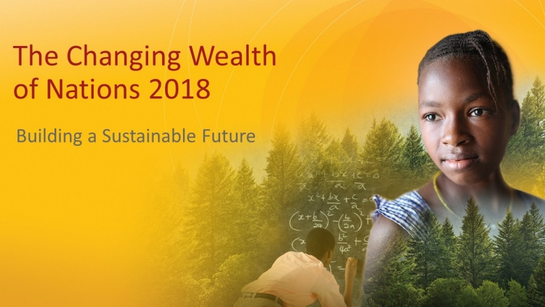 The Changing wealth of Nations 2018 Report Cover yellow background African Girl 