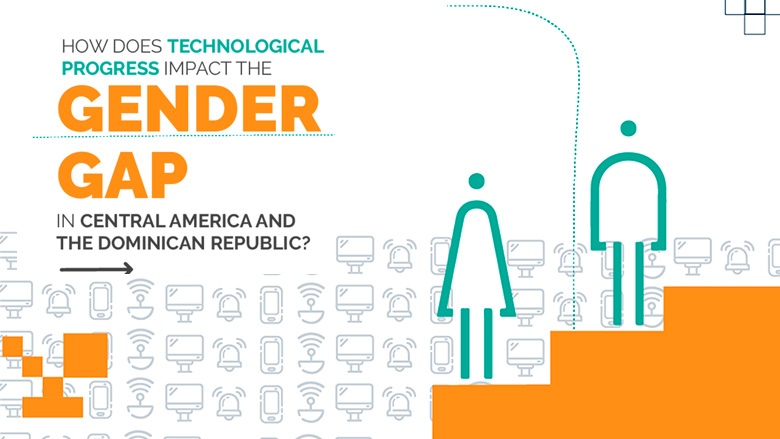 How does technological progress impact the Gender gap in Central America and the Dominican Republic?