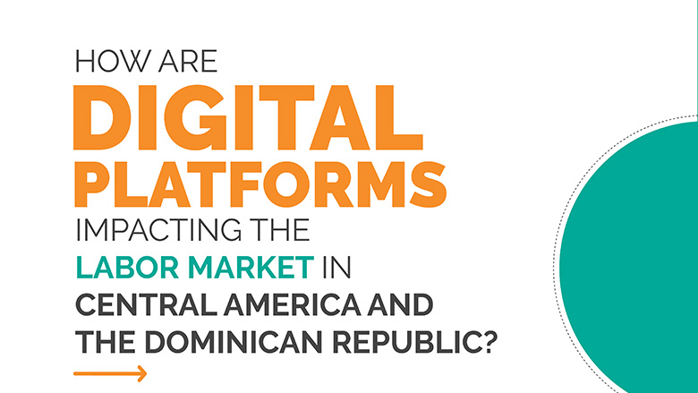 How are digital platforms impacting the labor market in Central America and the Dominican Republic?