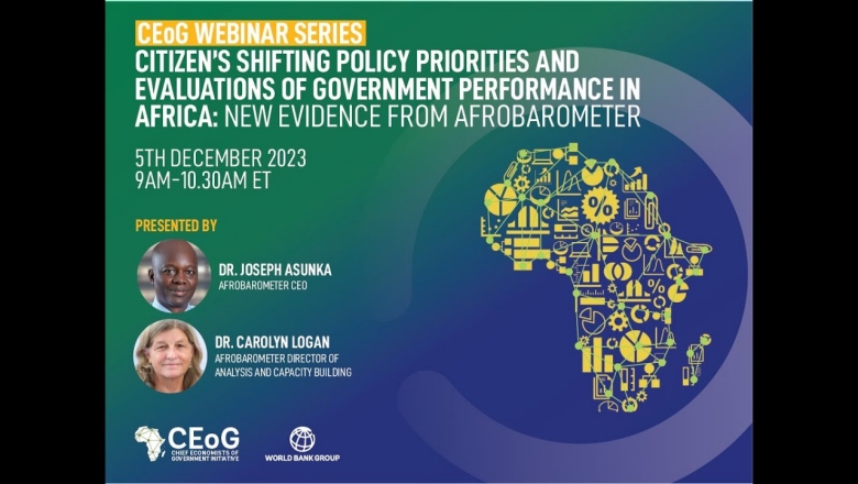 CEoG Webinar: Citizen's Shifting Policy Priorities and Evaluation of Government Performance