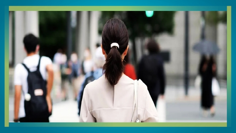 Back shot of a businesswoman